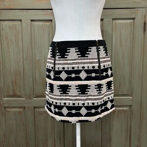 Topshop Mini Skirt Black and White 6